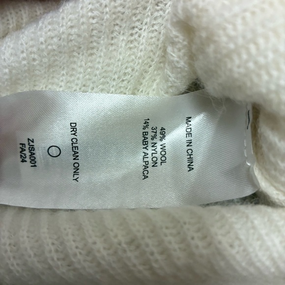 Quince Wool Alpaca Blend Cardigan XS Cream Chunky Knit Button Front - Picture 4 of 7